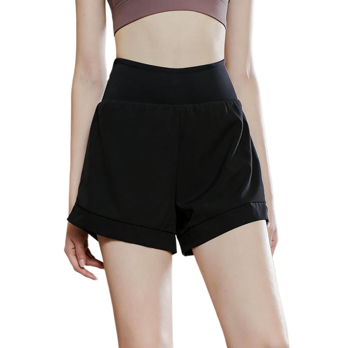 TIOZONEY - Pantalones cortos para mujer - Negro