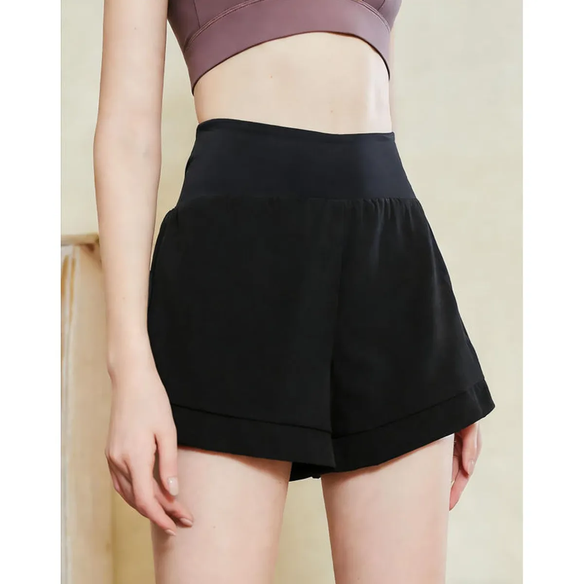 TIOZONEY - Pantalones cortos para mujer - Negro