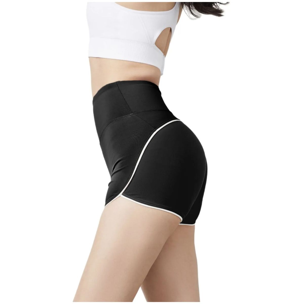 TIOZONEY - Pantalones cortos para mujer - Negro