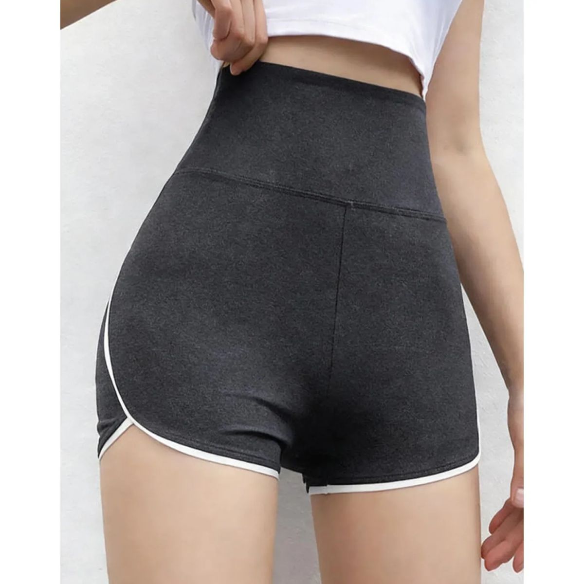 TIOZONEY - Pantalones cortos para mujer - Gris