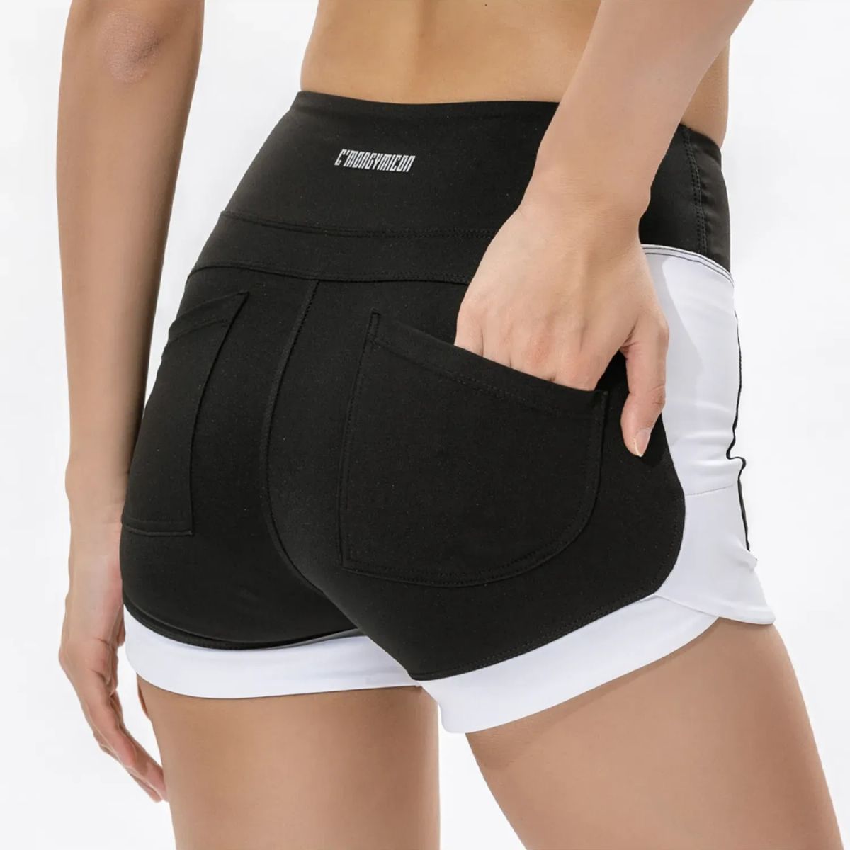 TIOZONEY - Pantalones cortos para mujer - Gris