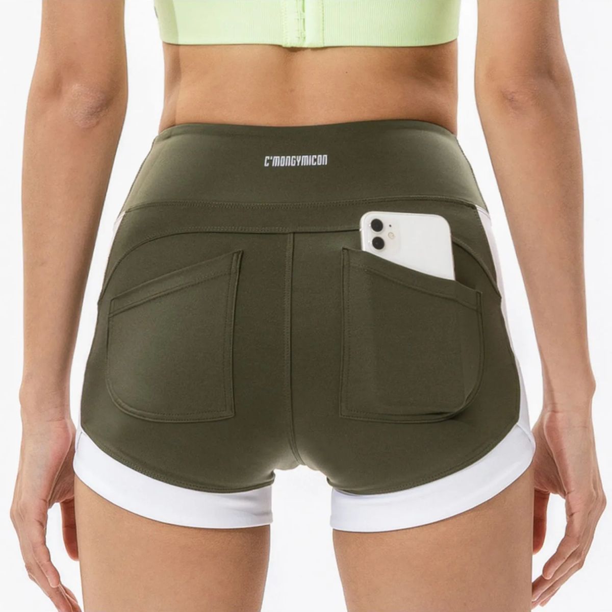 TIOZONEY - Pantalones cortos para mujer - Verde
