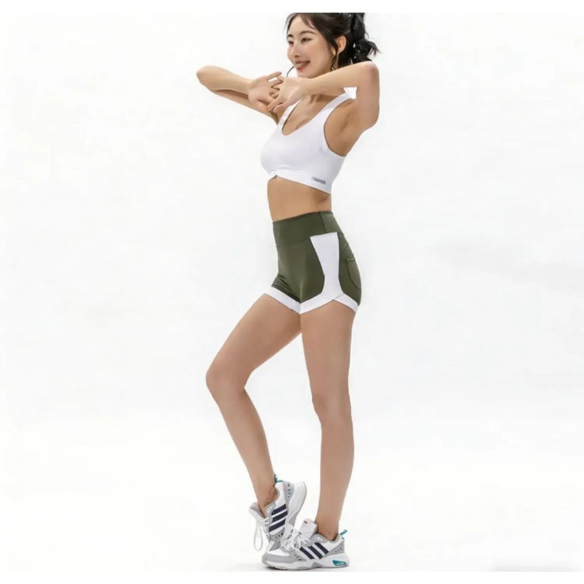 TIOZONEY - Pantalones cortos para mujer - Verde