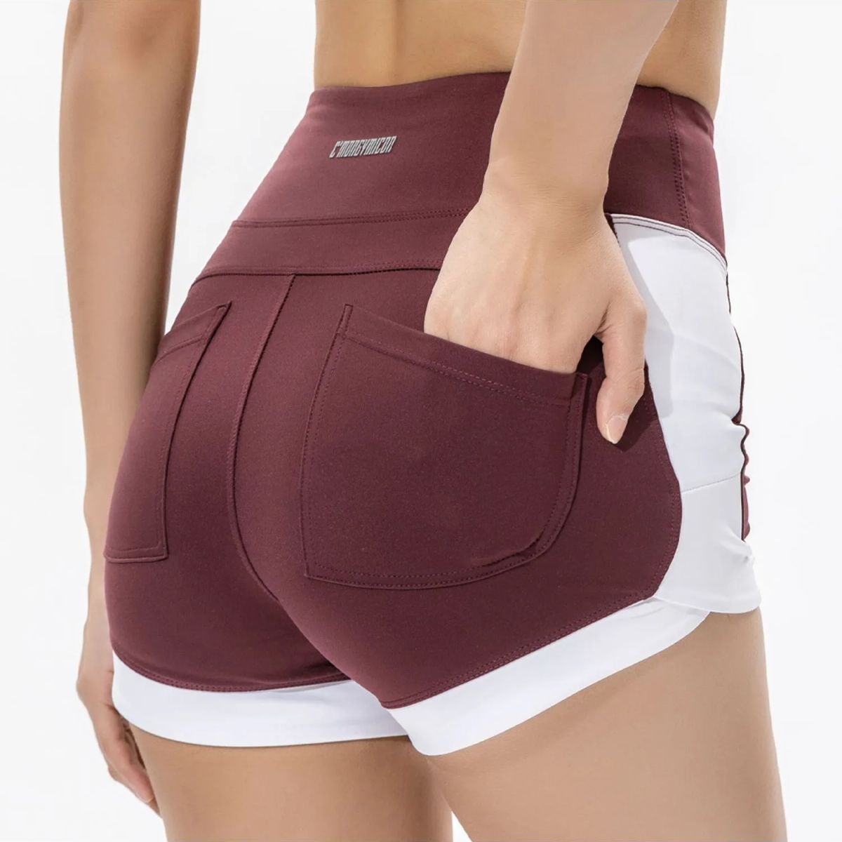 TIOZONEY - Pantalones cortos para mujer - Rojo