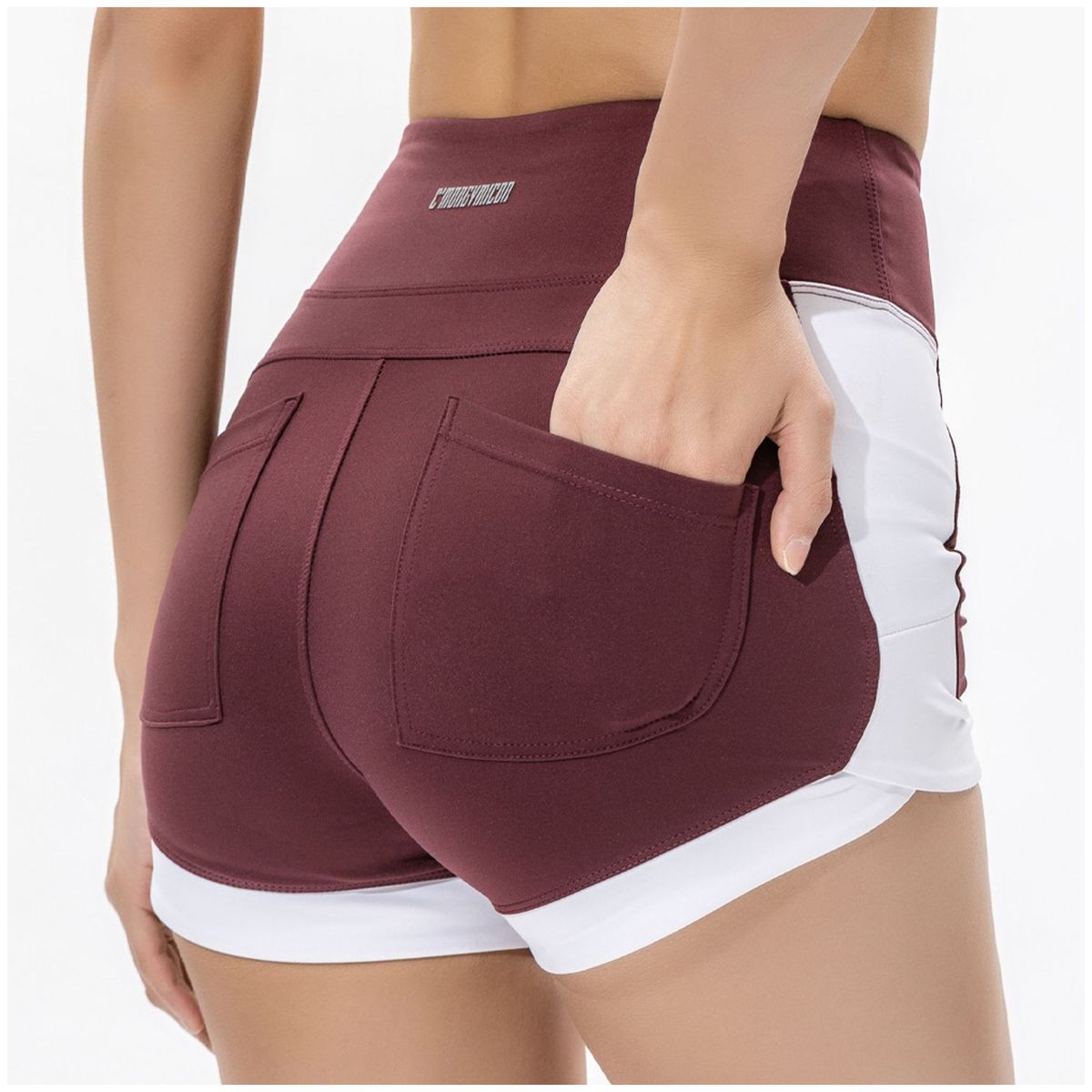 TIOZONEY - Pantalones cortos para mujer - Rojo