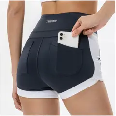 TIOZONEY - Pantalones cortos para mujer - Azul
