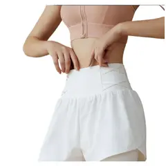 TIOZONEY - Pantalones cortos para mujer - Blanco