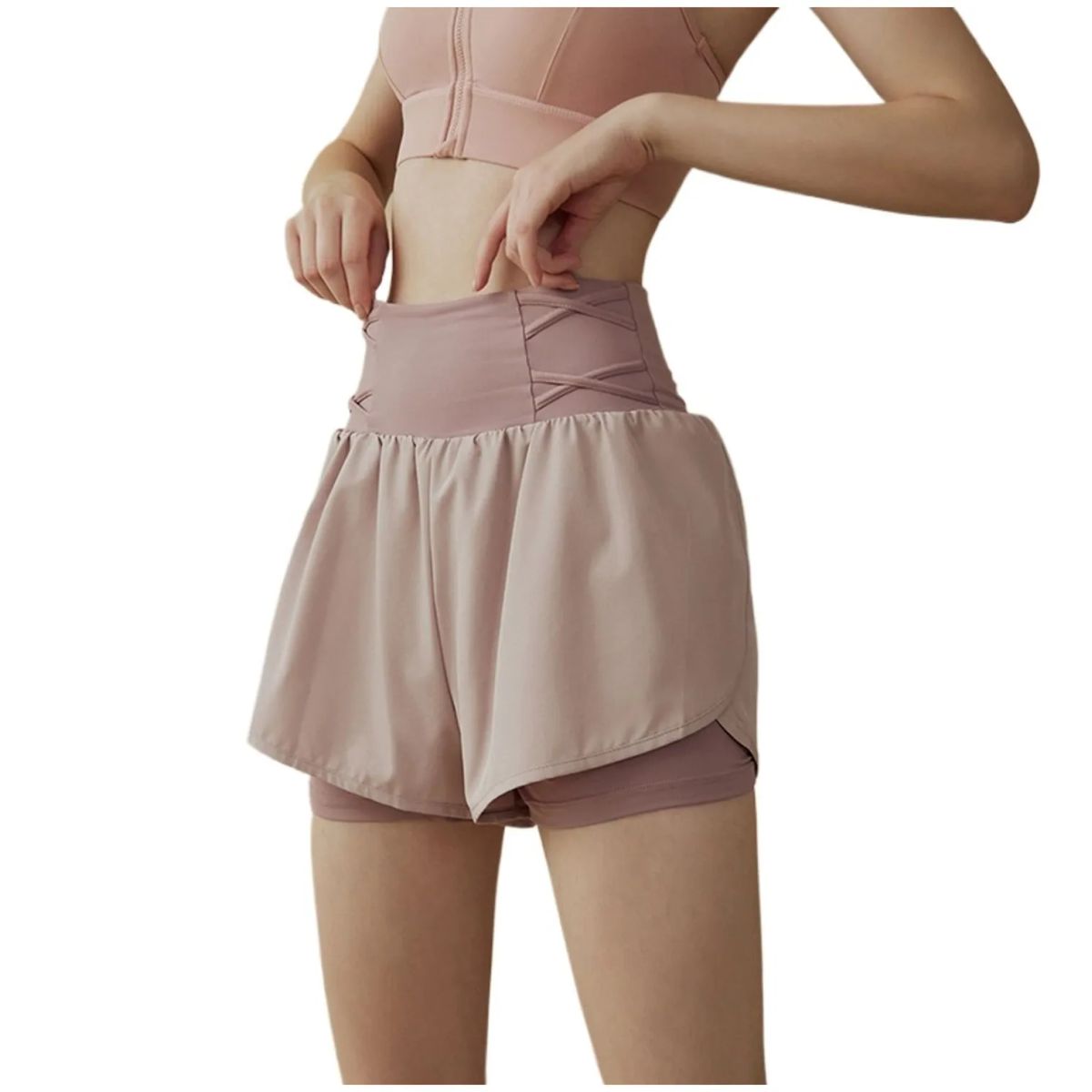 TIOZONEY - Pantalones cortos para mujer - Rosado