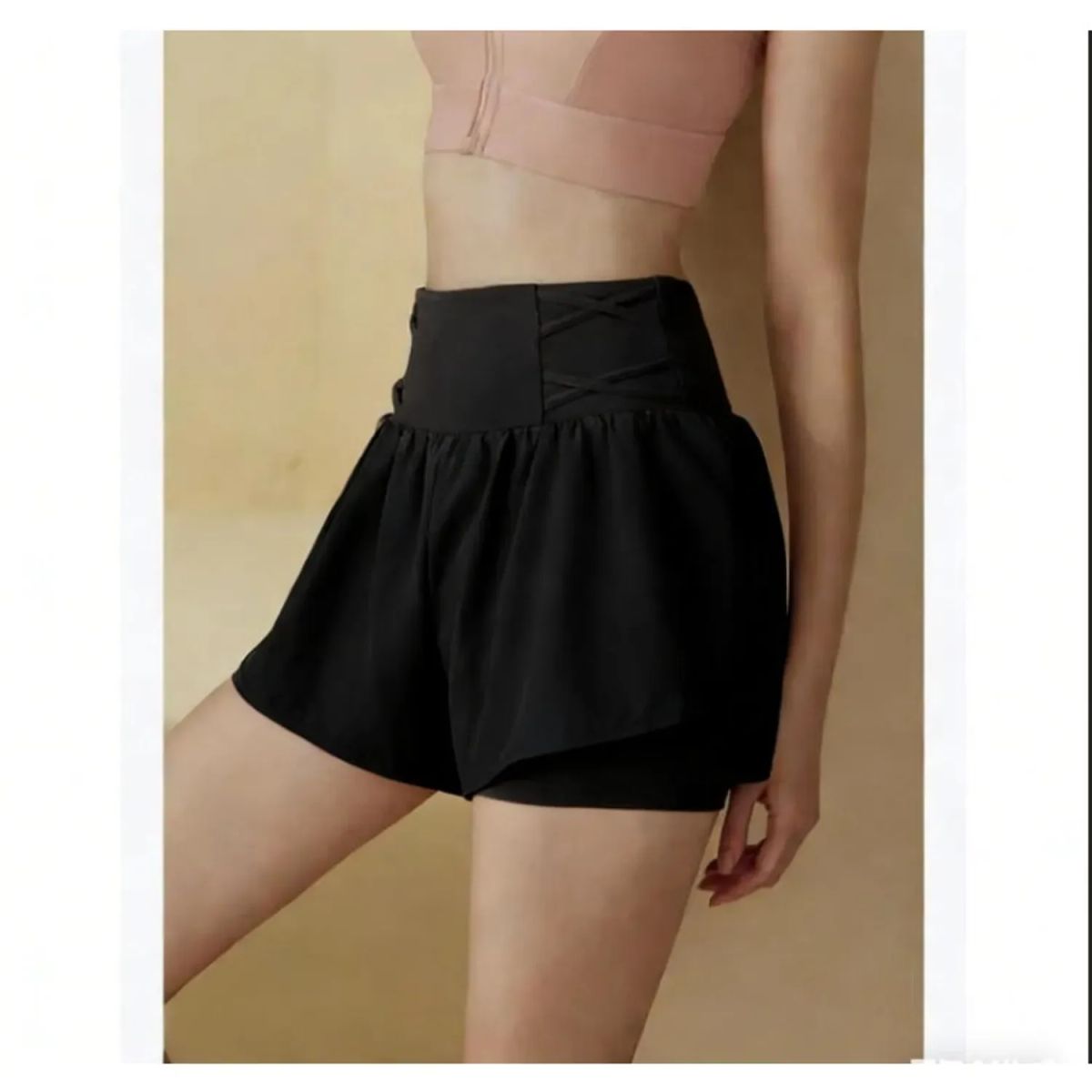 TIOZONEY - Pantalones cortos para mujer - Negro