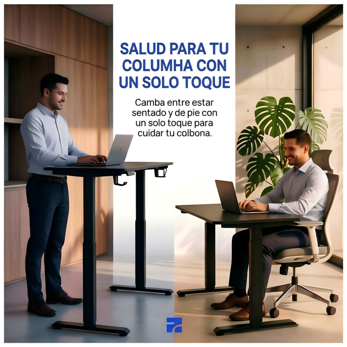 GENERICO - Escritorio Altura Ajustable Eléctrico 120cm Oficina IKEMMA
