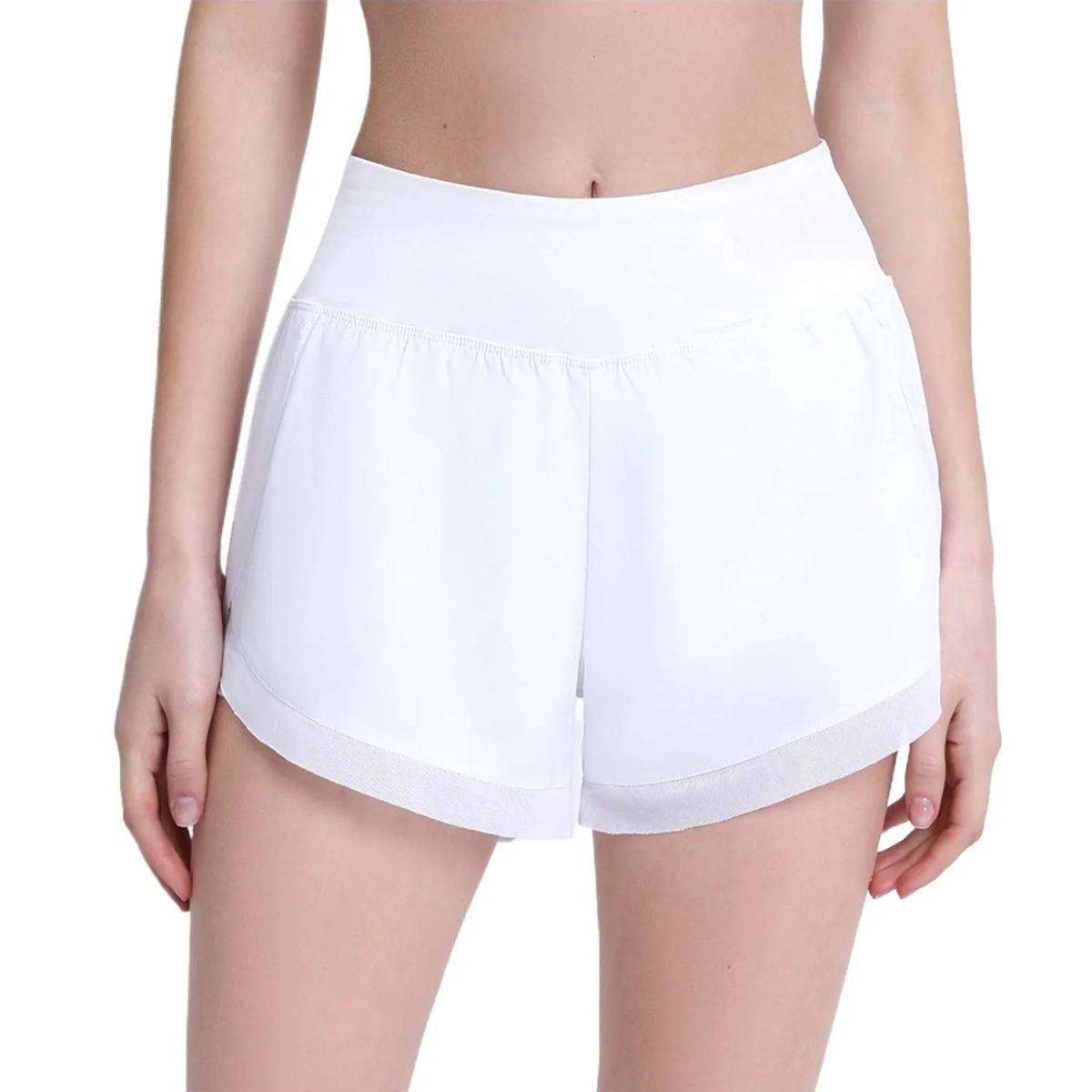 TIOZONEY - Pantalones cortos para mujer - Blanco