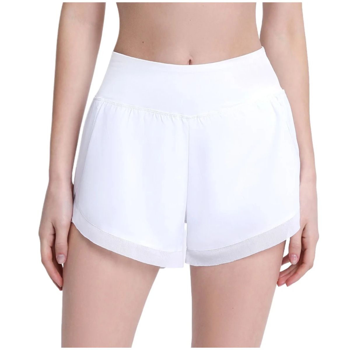 TIOZONEY - Pantalones cortos para mujer - Blanco