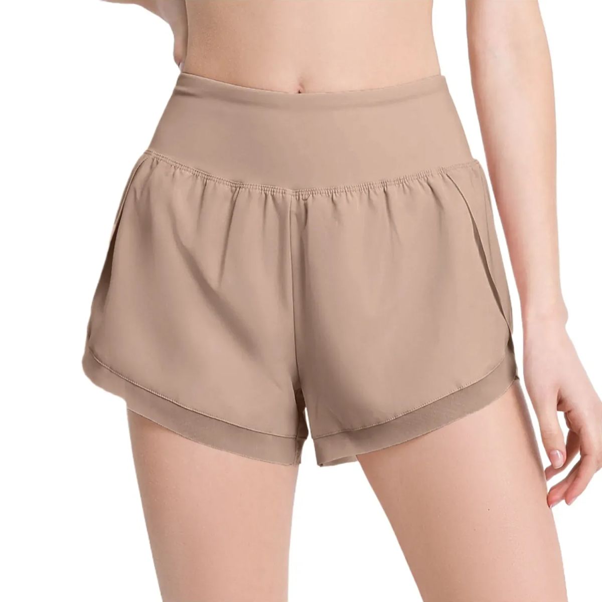 TIOZONEY - Pantalones cortos para mujer - Marrón