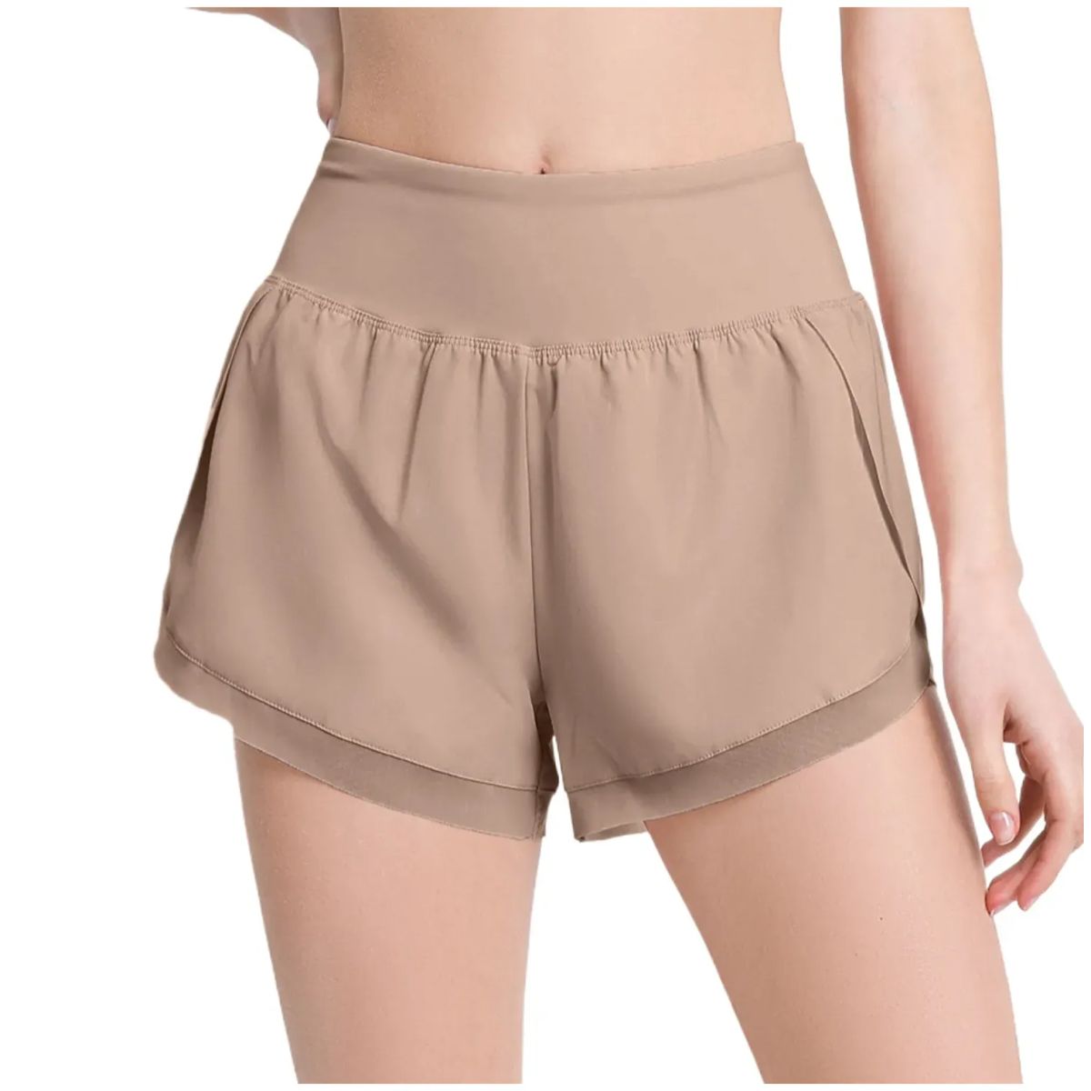 TIOZONEY - Pantalones cortos para mujer - Marrón