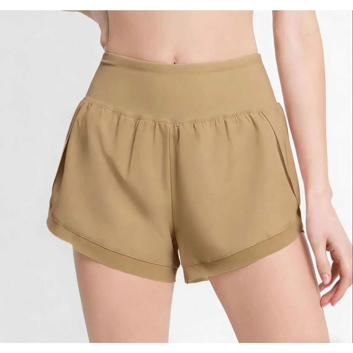 TIOZONEY - Pantalones cortos para mujer - Marrón