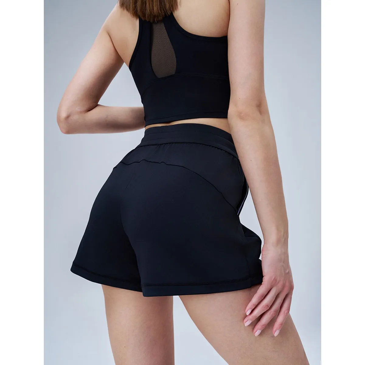 TIOZONEY - Pantalones cortos para mujer - Negro