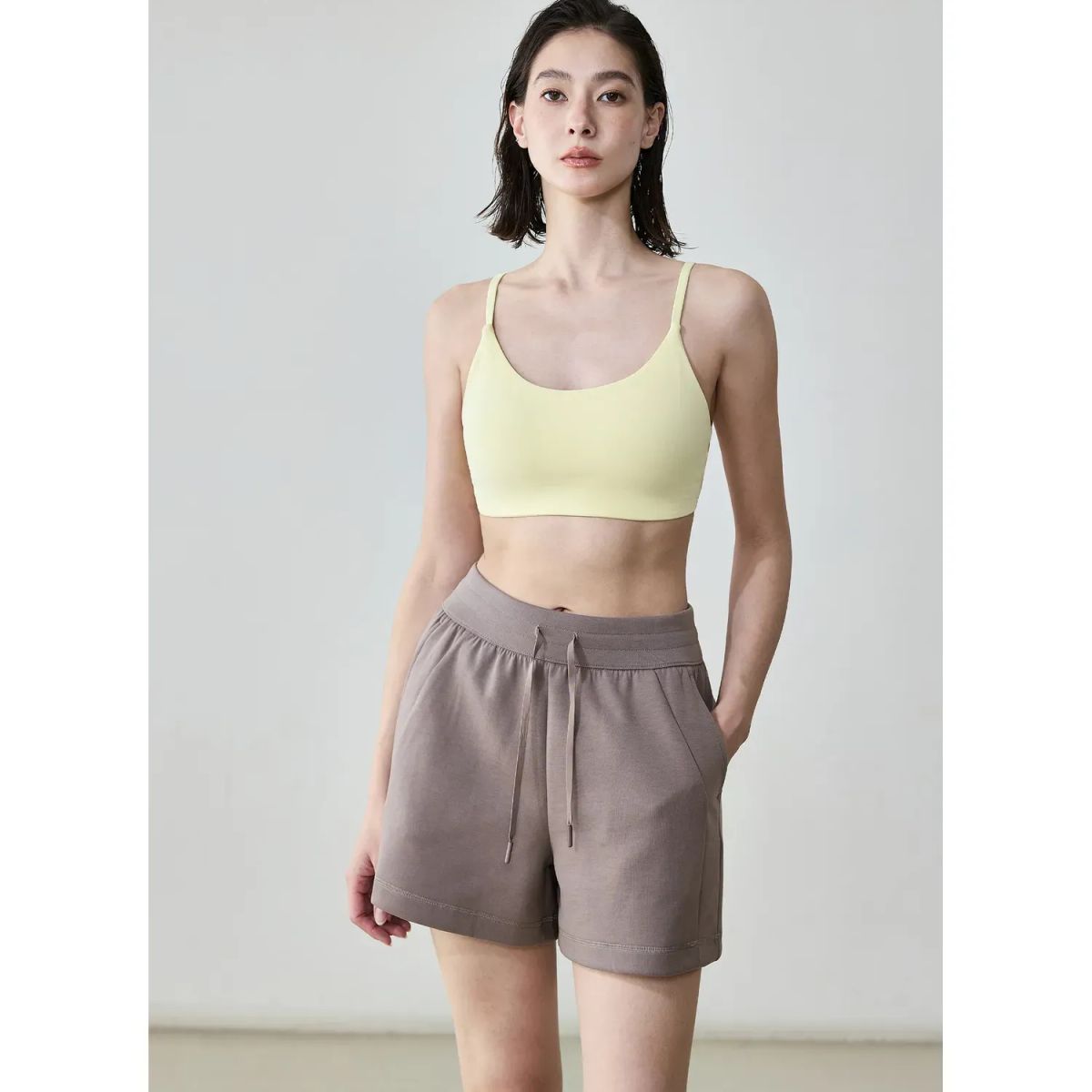 TIOZONEY - Pantalones cortos para mujer - Marrón