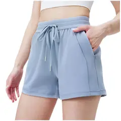 TIOZONEY - Pantalones cortos para mujer - Azul