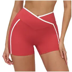 TIOZONEY - Pantalones cortos para mujer - Rojo