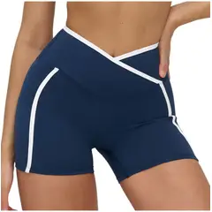 TIOZONEY - Pantalones cortos para mujer - Azul