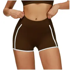 TIOZONEY - Pantalones cortos para mujer - Marrón