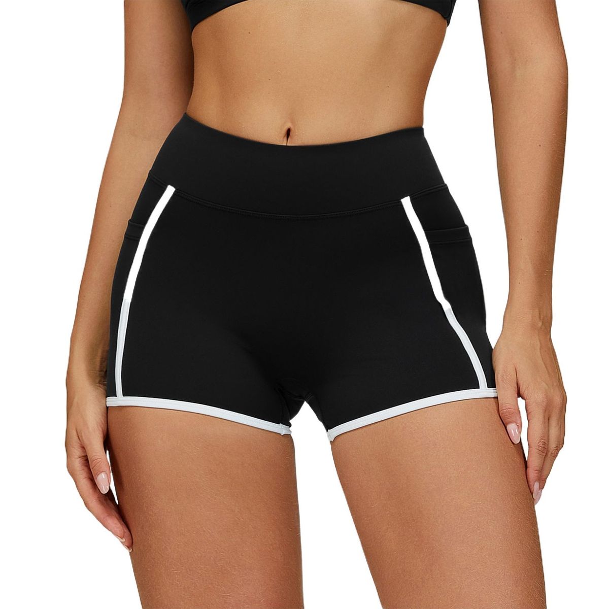TIOZONEY - Pantalones cortos para mujer - Negro