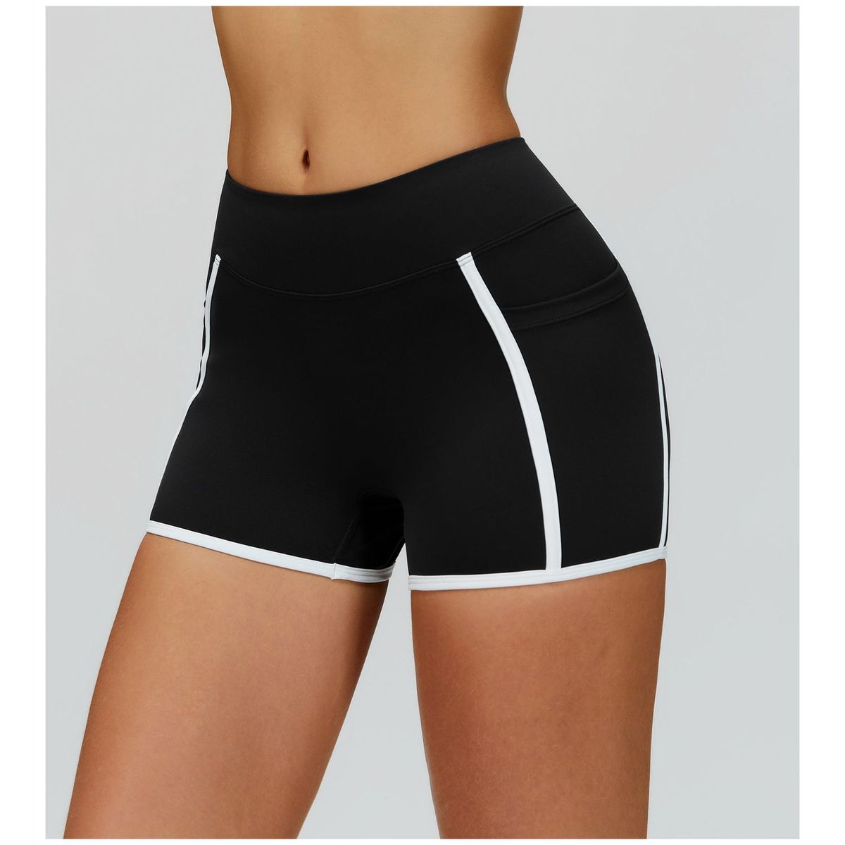 TIOZONEY - Pantalones cortos para mujer - Negro