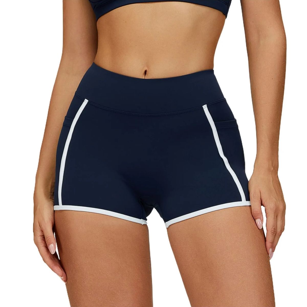 TIOZONEY - Pantalones cortos para mujer - Azul