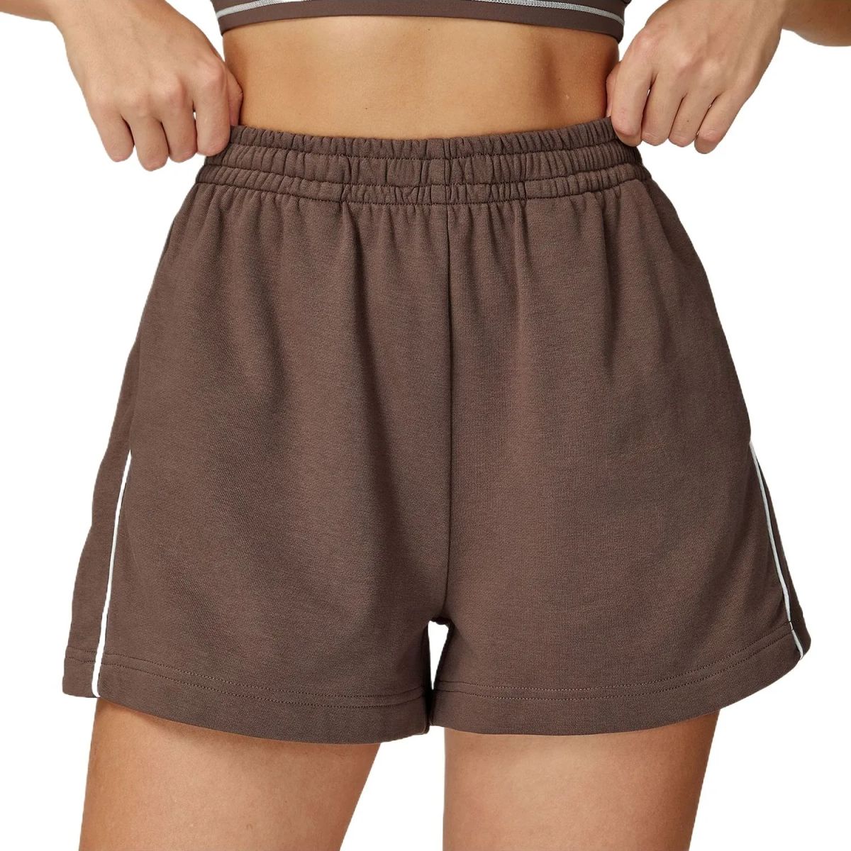 TIOZONEY - Pantalones cortos para mujer - Marrón