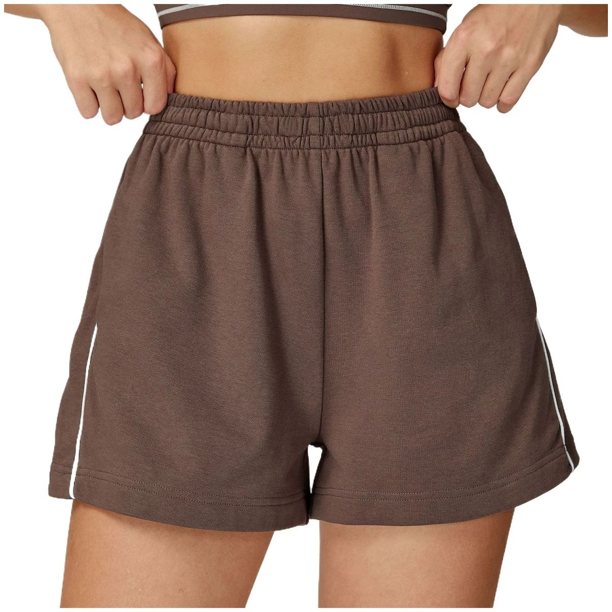 TIOZONEY - Pantalones cortos para mujer - Marrón