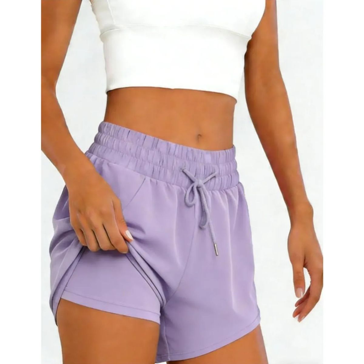 TIOZONEY - Pantalones cortos para mujer - Morado