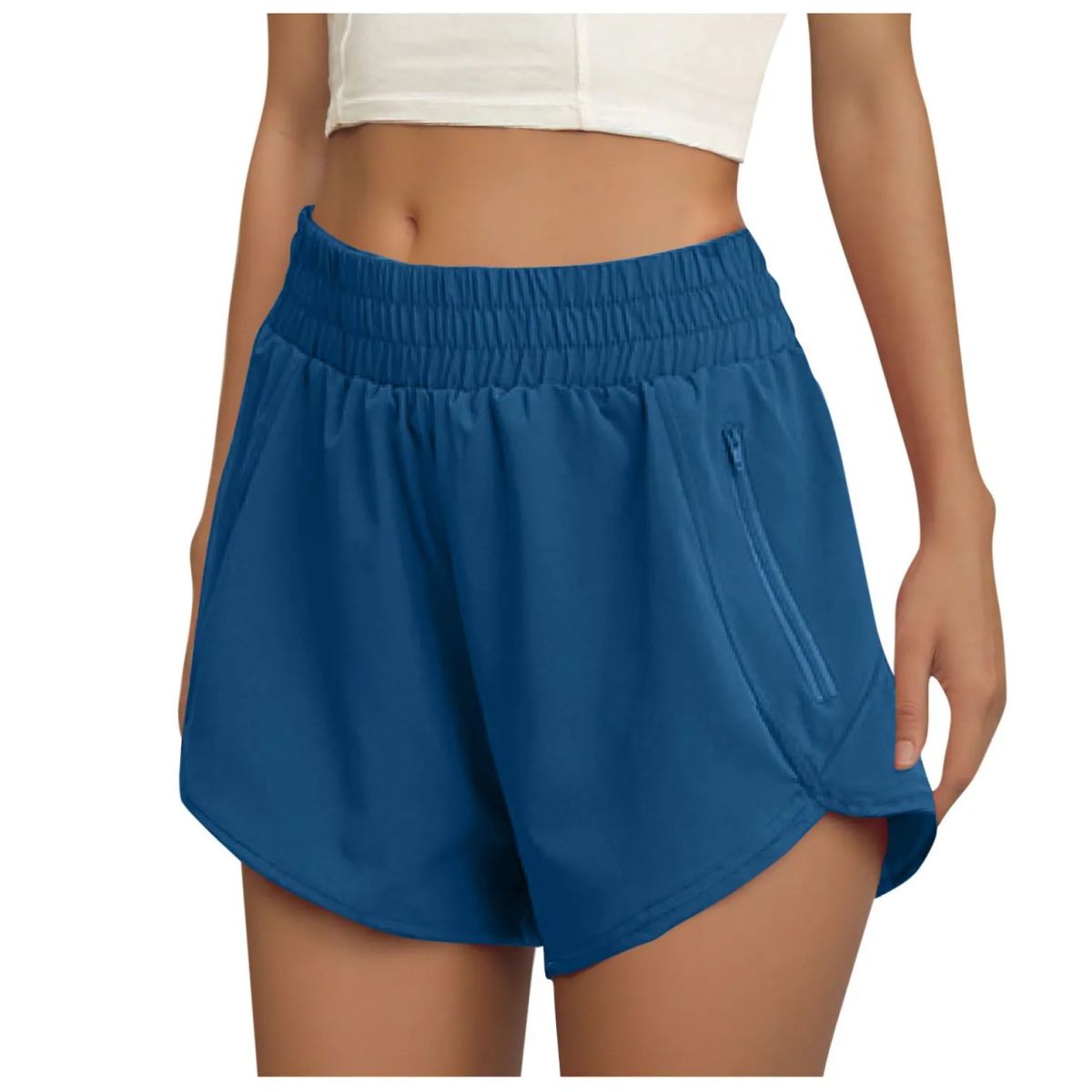 TIOZONEY - Pantalones cortos para mujer - Azul