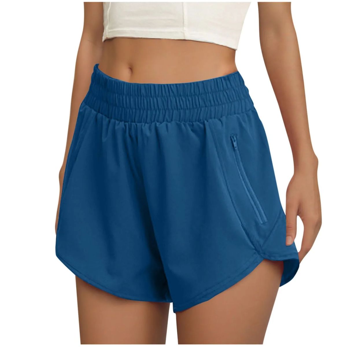 TIOZONEY - Pantalones cortos para mujer - Azul
