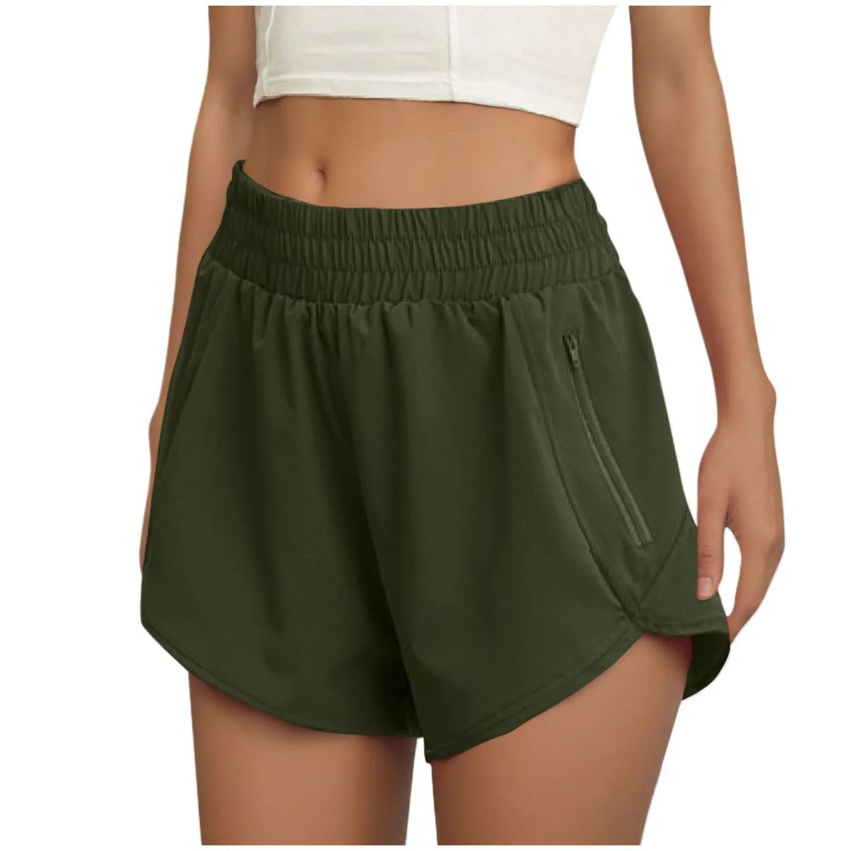 TIOZONEY - Pantalones cortos para mujer - Verde