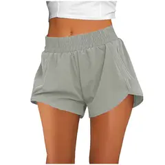 TIOZONEY - Pantalones cortos para mujer - Gris