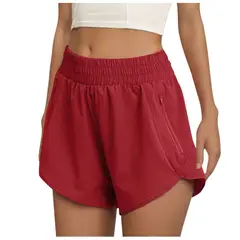 TIOZONEY - Pantalones cortos para mujer - Rojo