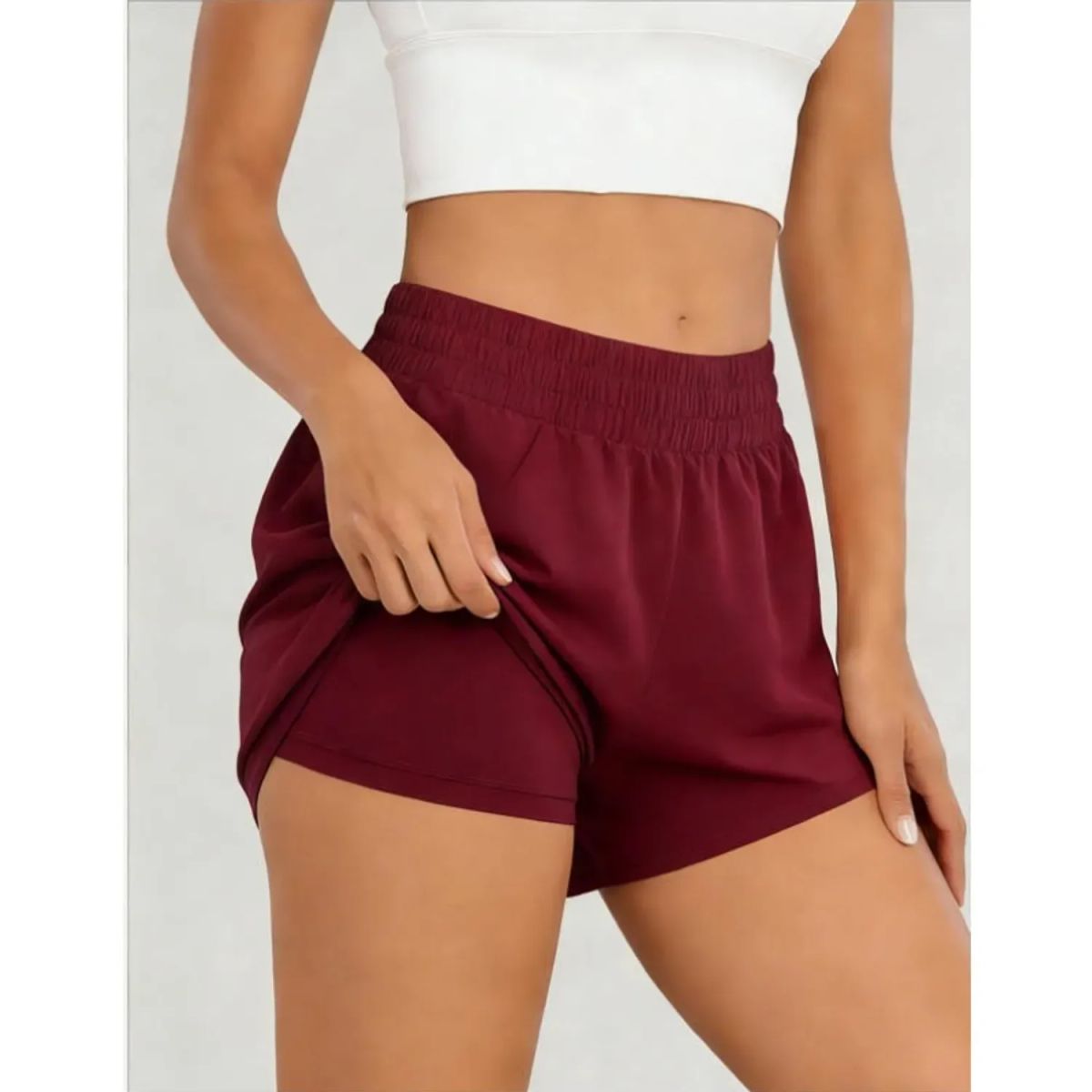 TIOZONEY - Pantalones cortos para mujer - Rojo