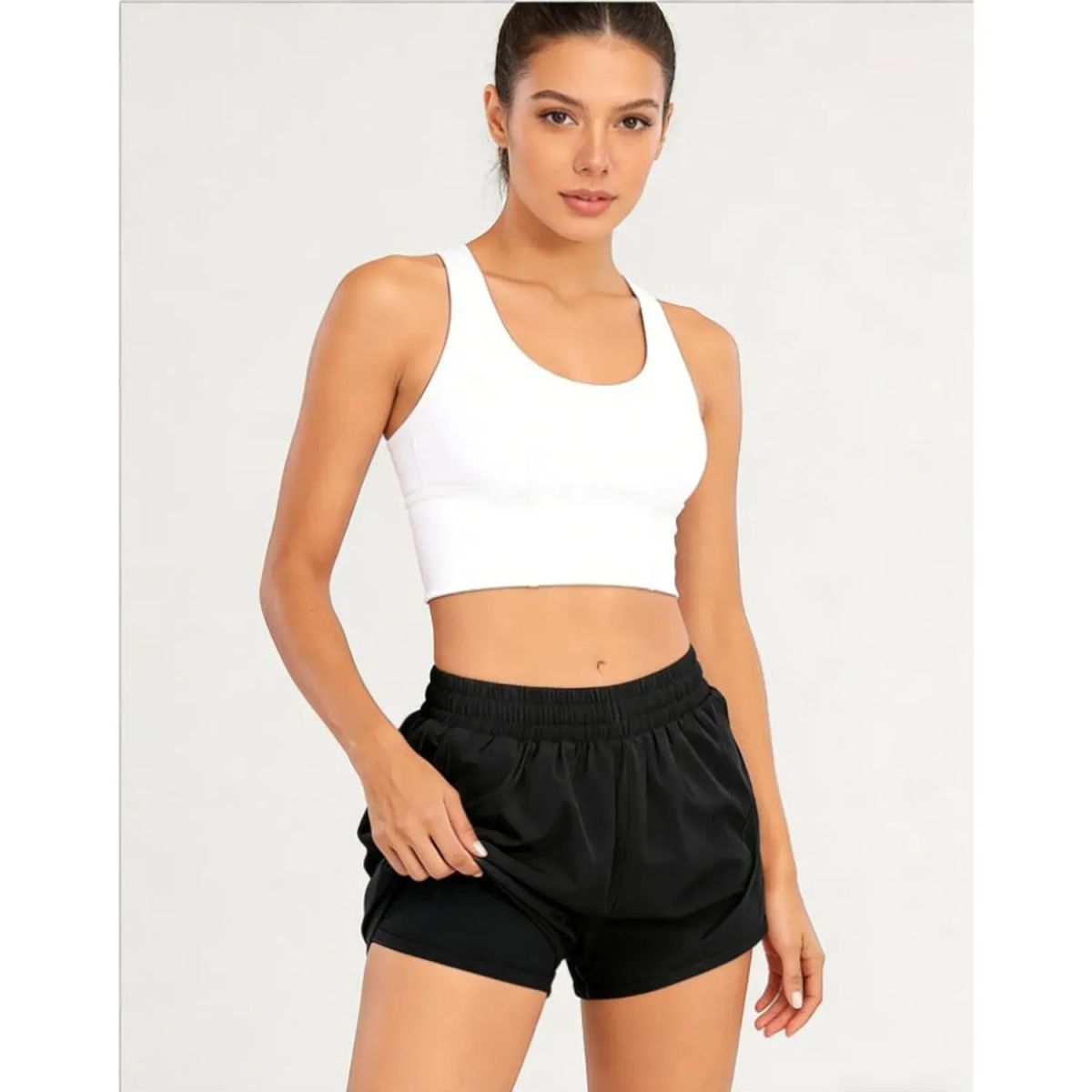 TIOZONEY - Pantalones cortos para mujer - Negro
