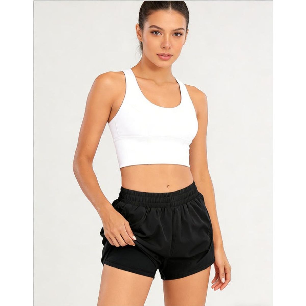 TIOZONEY - Pantalones cortos para mujer - Negro