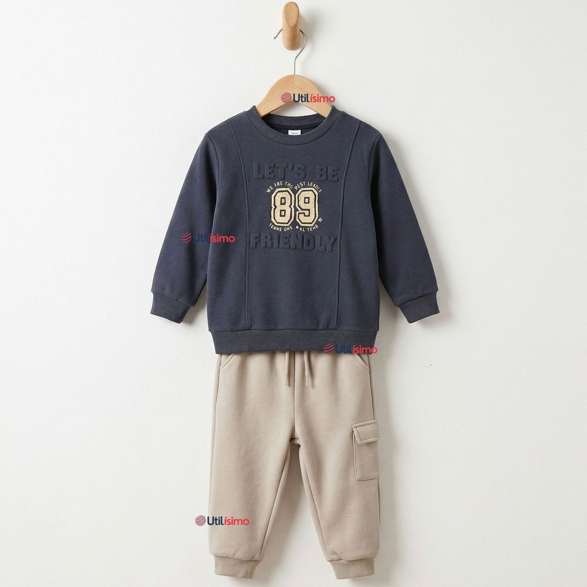JUMP KIDS - Conjunto 2 Piezas Buzo Pantalón Y Polerón De Algodón Niño Friendly Class