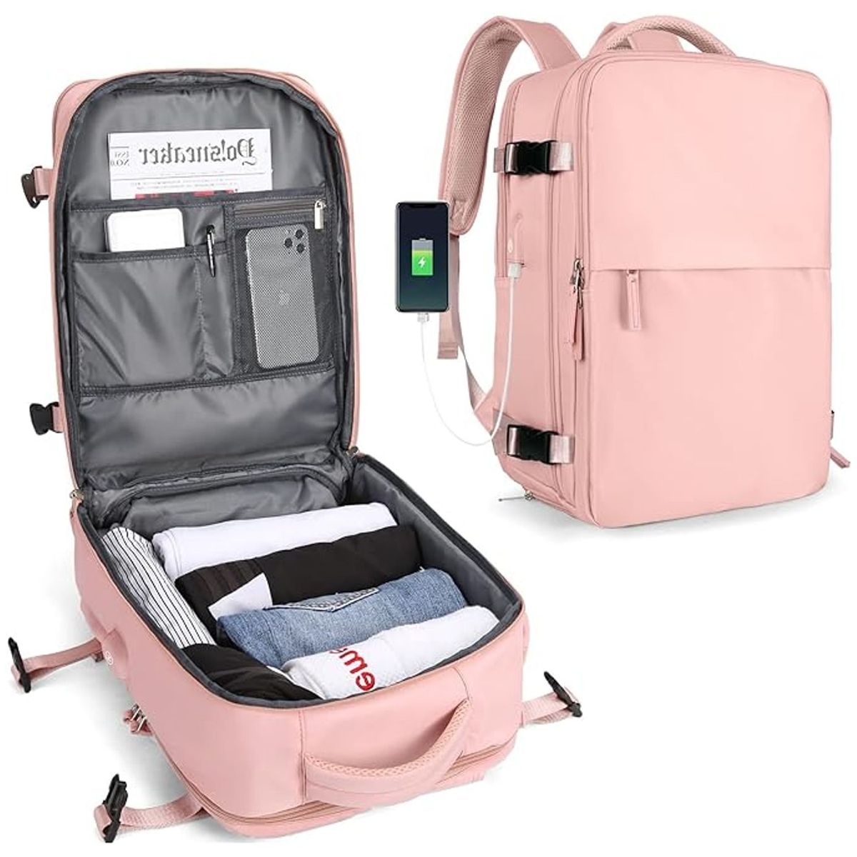 TIOZONEY - Mochila de viaje para mujeres hombros