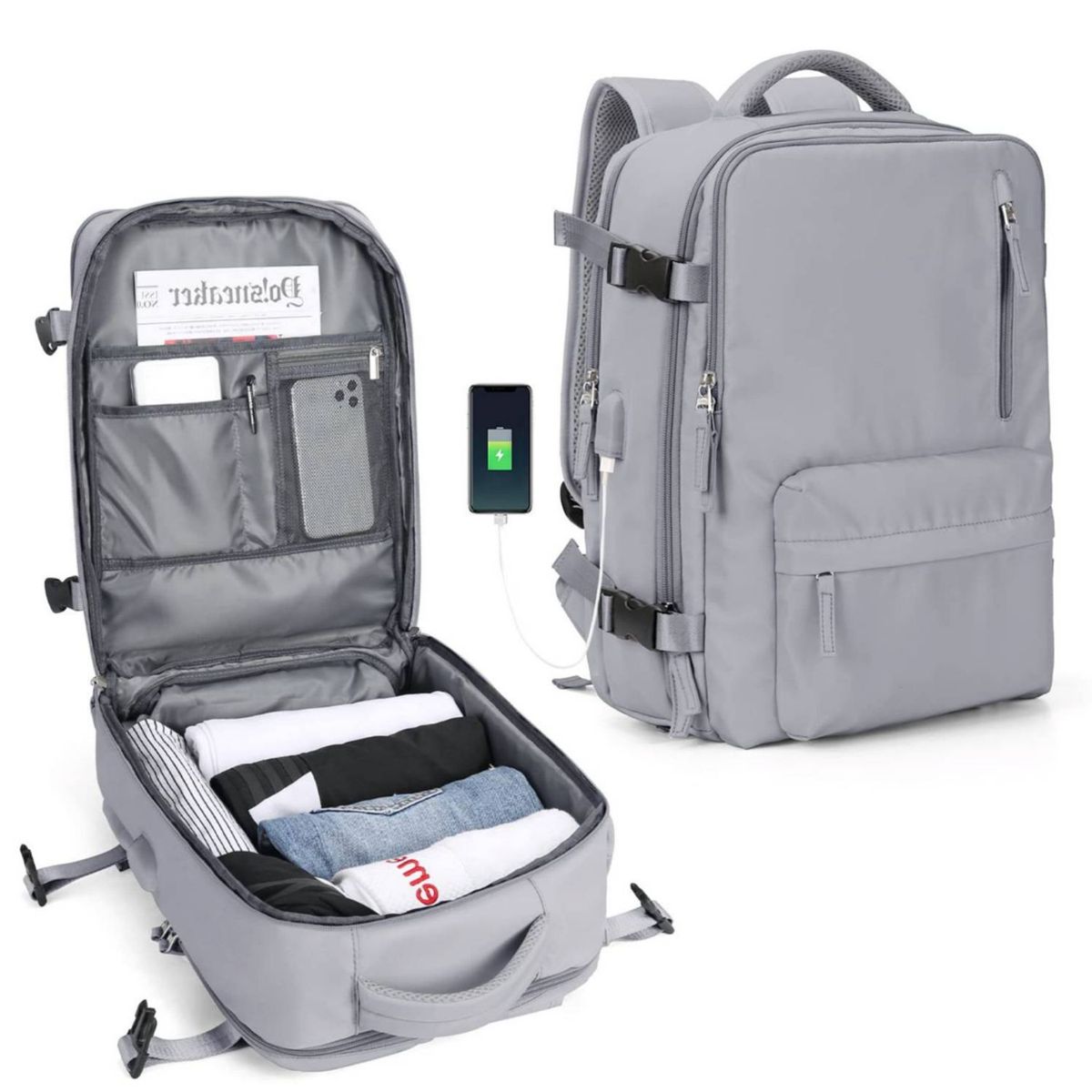 TIOZONEY - Mochila de viaje para mujeres hombros