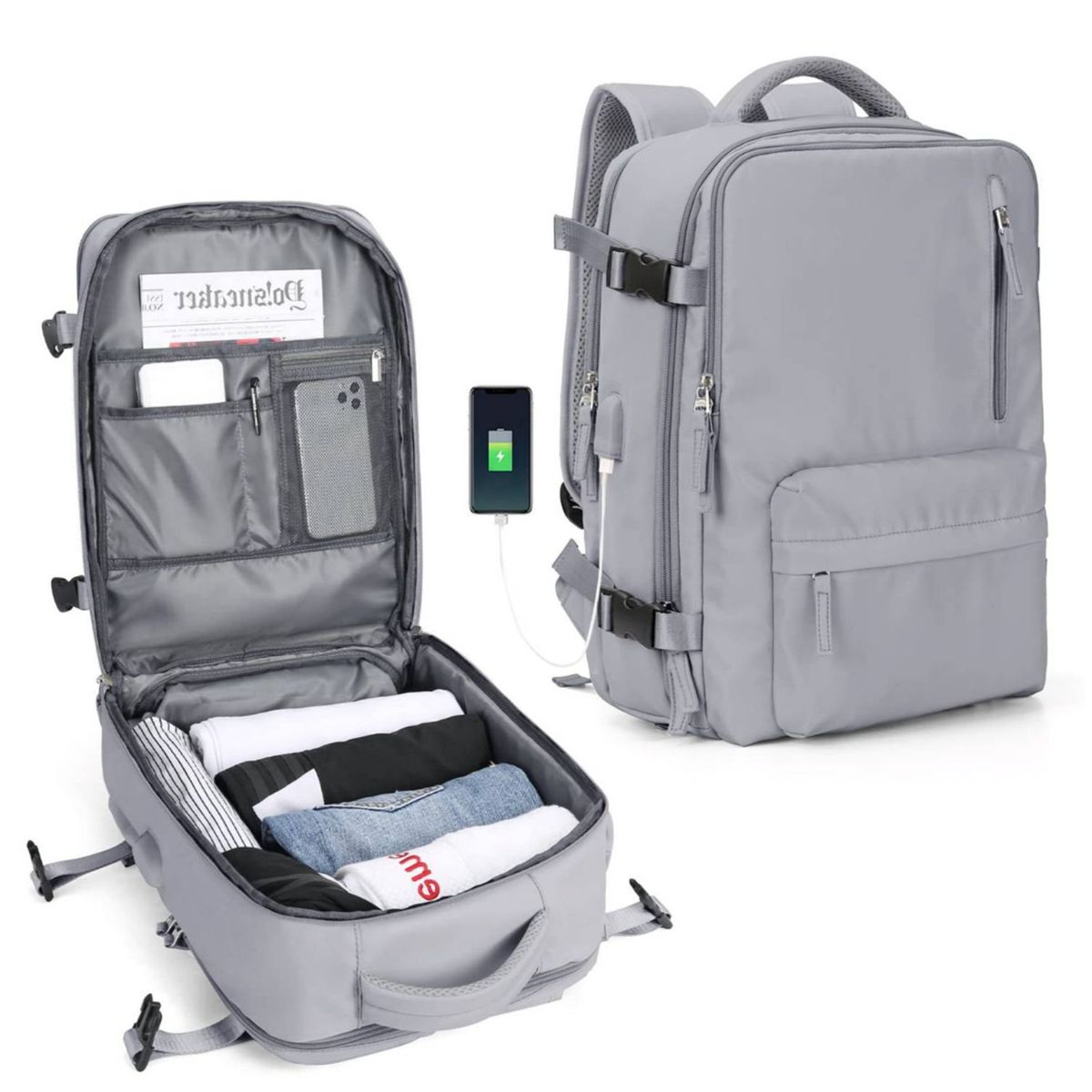 TIOZONEY - Mochila de viaje para mujeres hombros