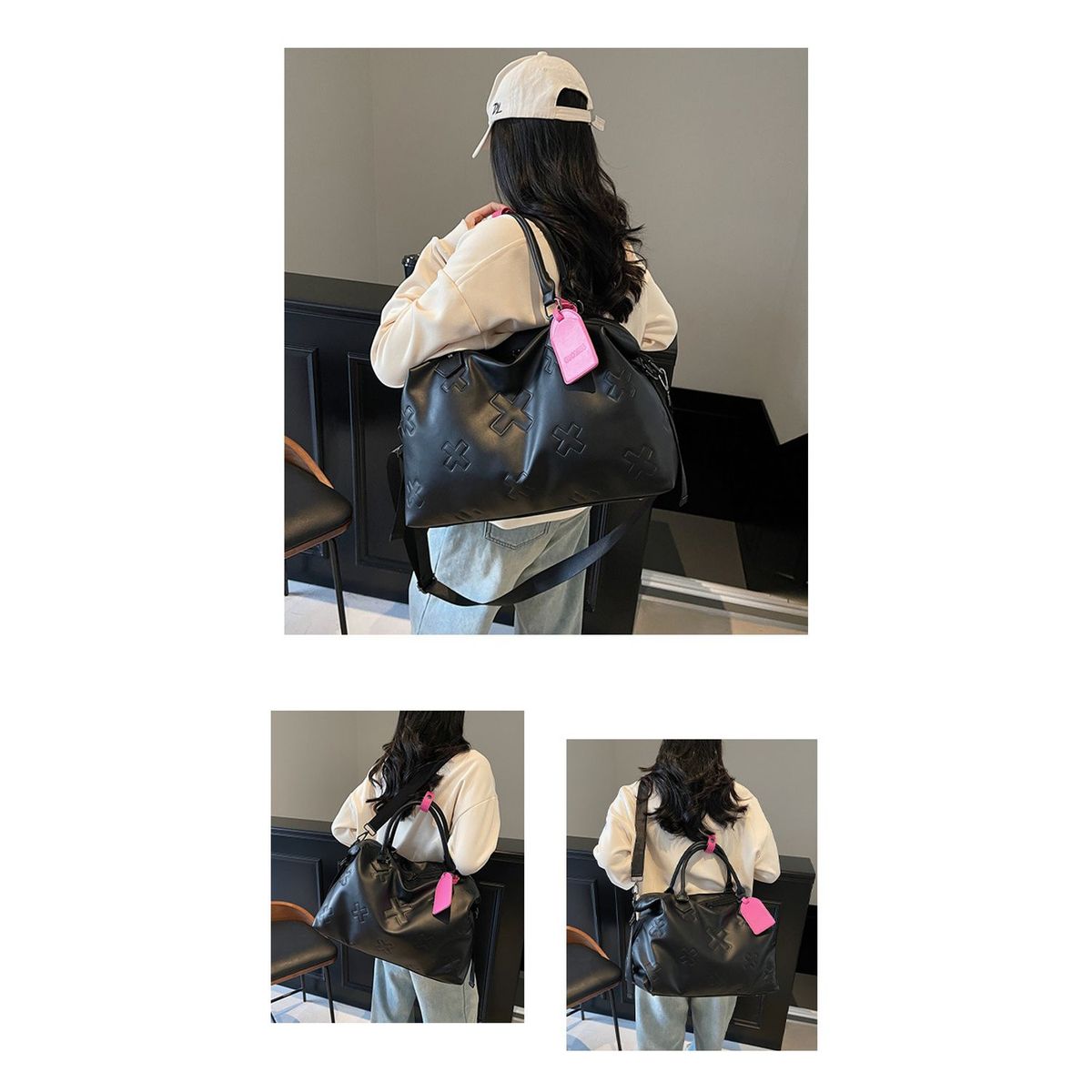 TIOZONEY - Bolsa Gran Capacidad Para Viajes Hombres Y Mujeres, Deportes - Negro