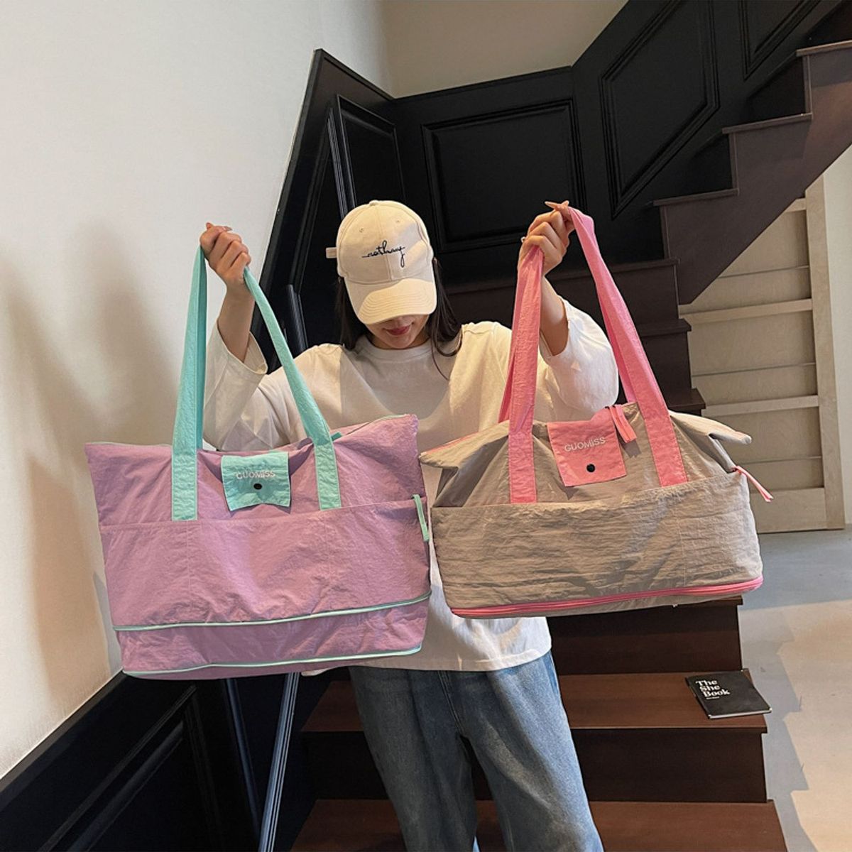 TIOZONEY - Bolsa Gran Capacidad Para Viajes Hombres Y Mujeres, Deportes - Morado