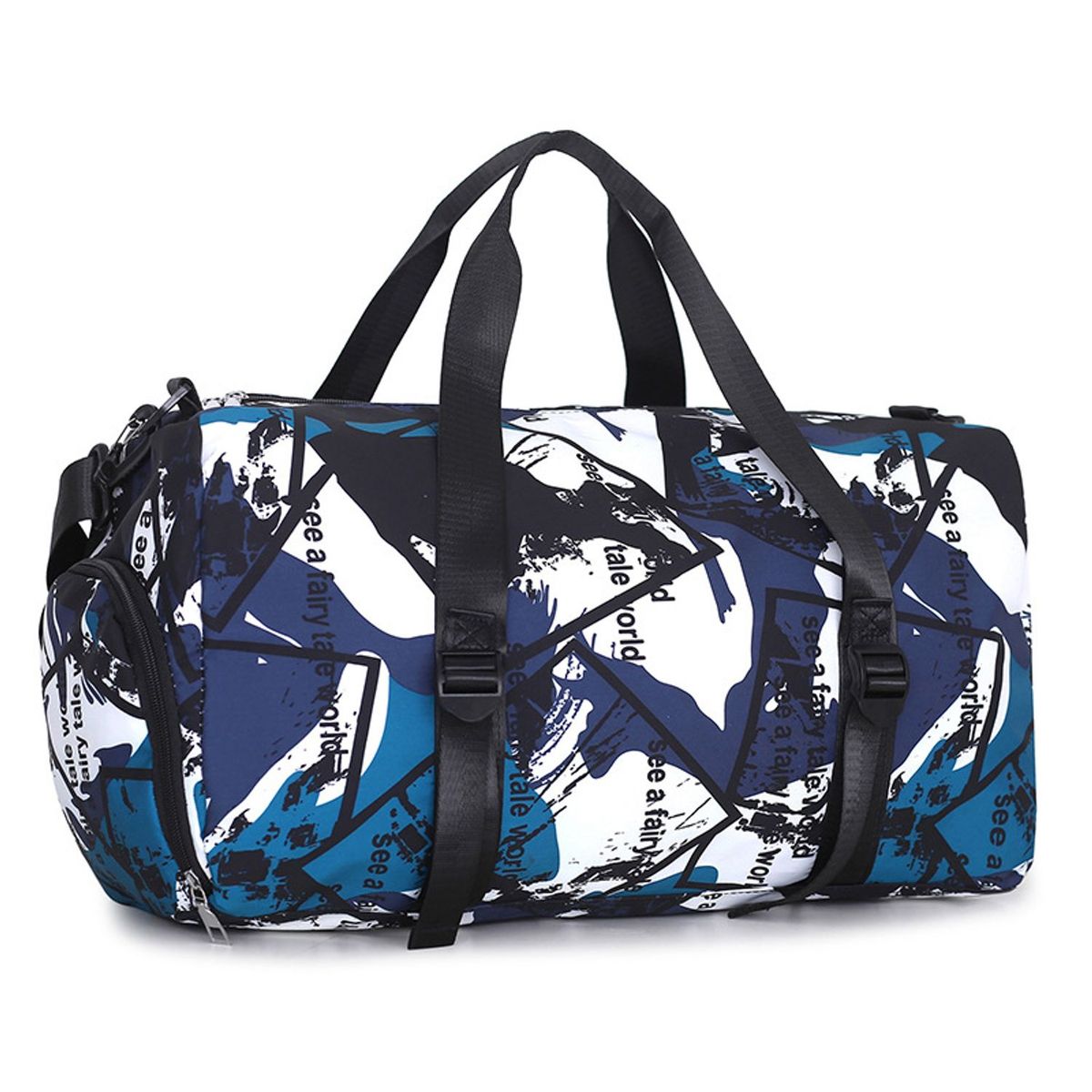 TIOZONEY - Bolsa Gran Capacidad Para Viajes Hombres Y Mujeres, Deportes - Blanco