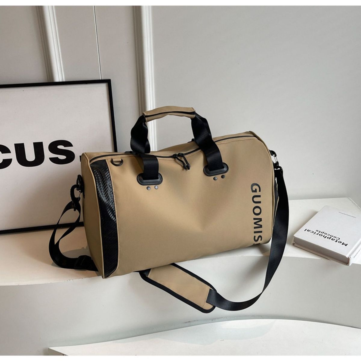 TIOZONEY - Bolsa Gran Capacidad Para Viajes Hombres Y Mujeres, Deportes - Marrón