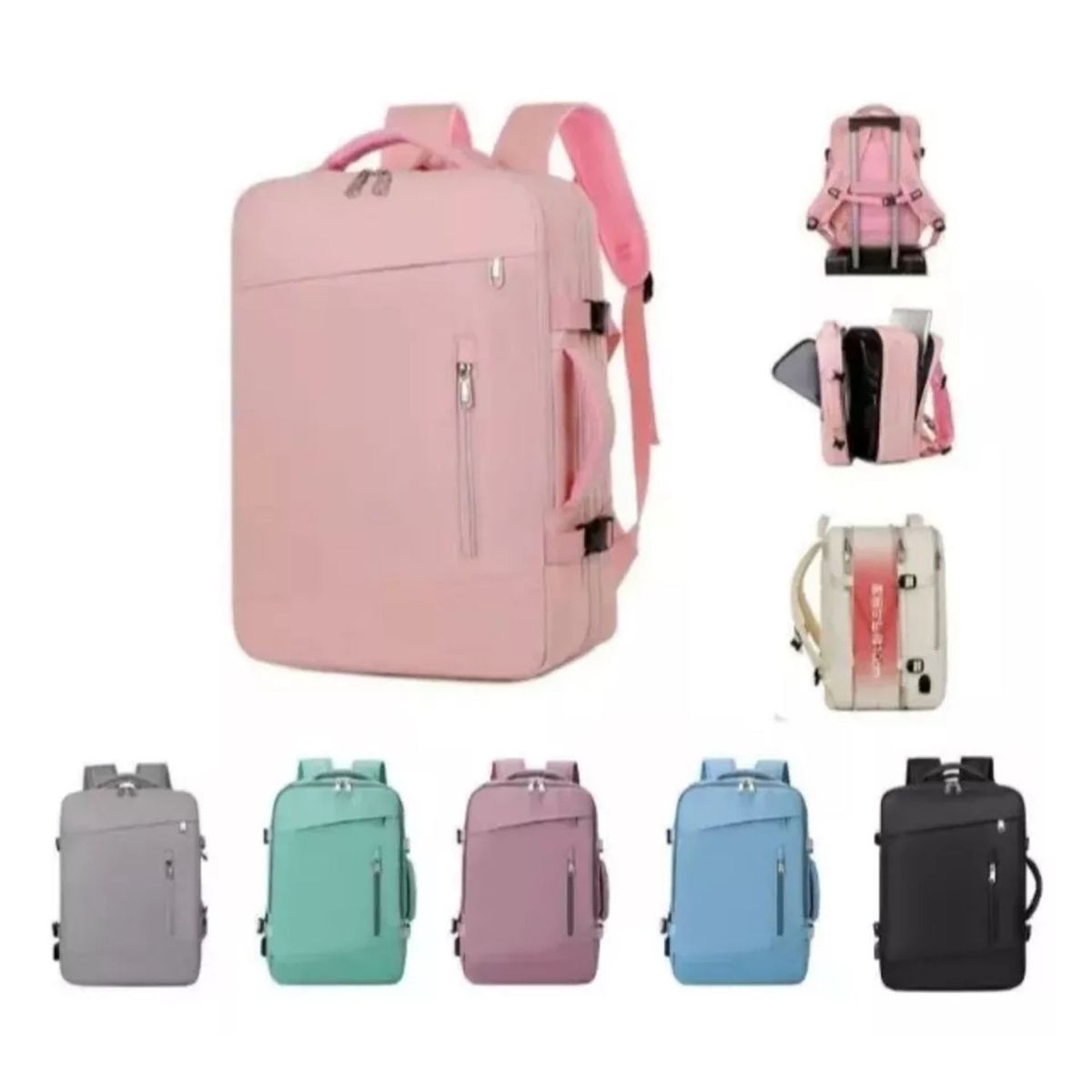 TIOZONEY - Mochila Expandible Viaje Multiuso Impermeable Cabina Avion