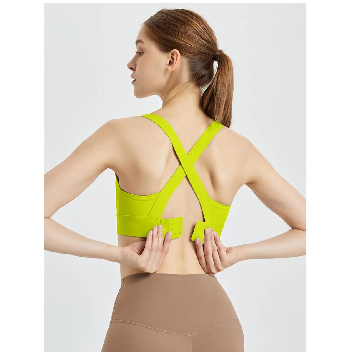 TIOZONEY - Sujetador deportivo de alto impacto para mujer