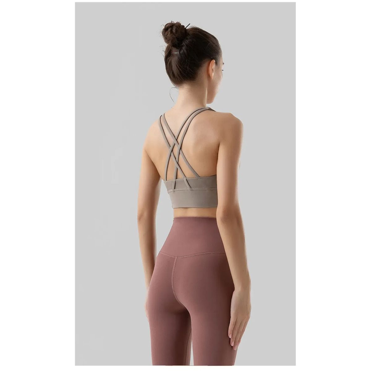 TIOZONEY - Sujetador deportivo con tiras para mujer
